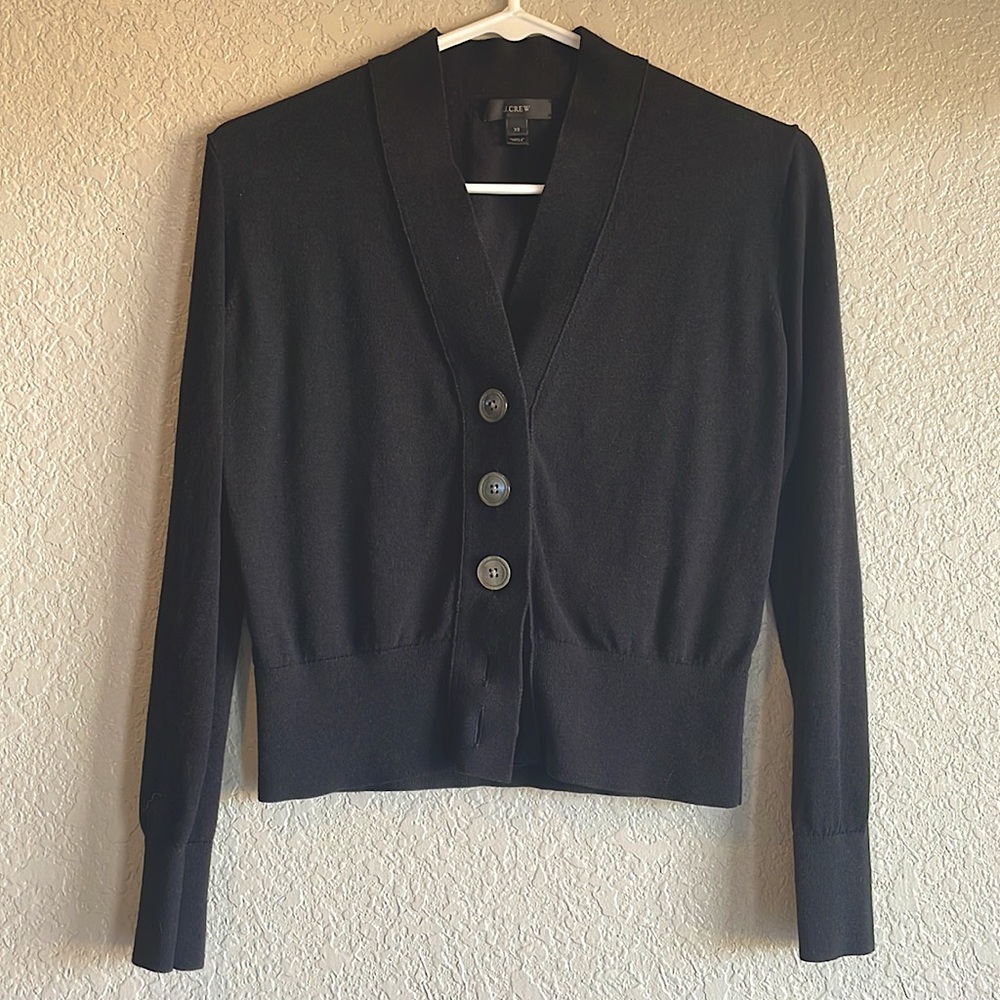 J Crew button up cropped cardigan